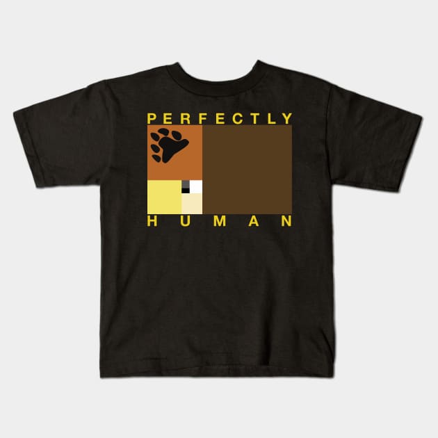 Perfectly Human - Bear Pride Flag Kids T-Shirt by OutPsyder